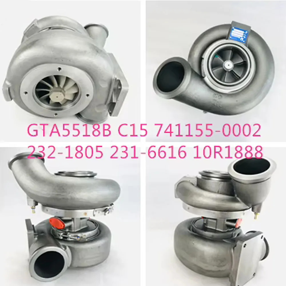 GTA5518B C15 741155-0002 232-1805 231-6616 10R1888 Turbocharger fits for Caterpillar 15L Twin Truck Industrial Low Pressure 550