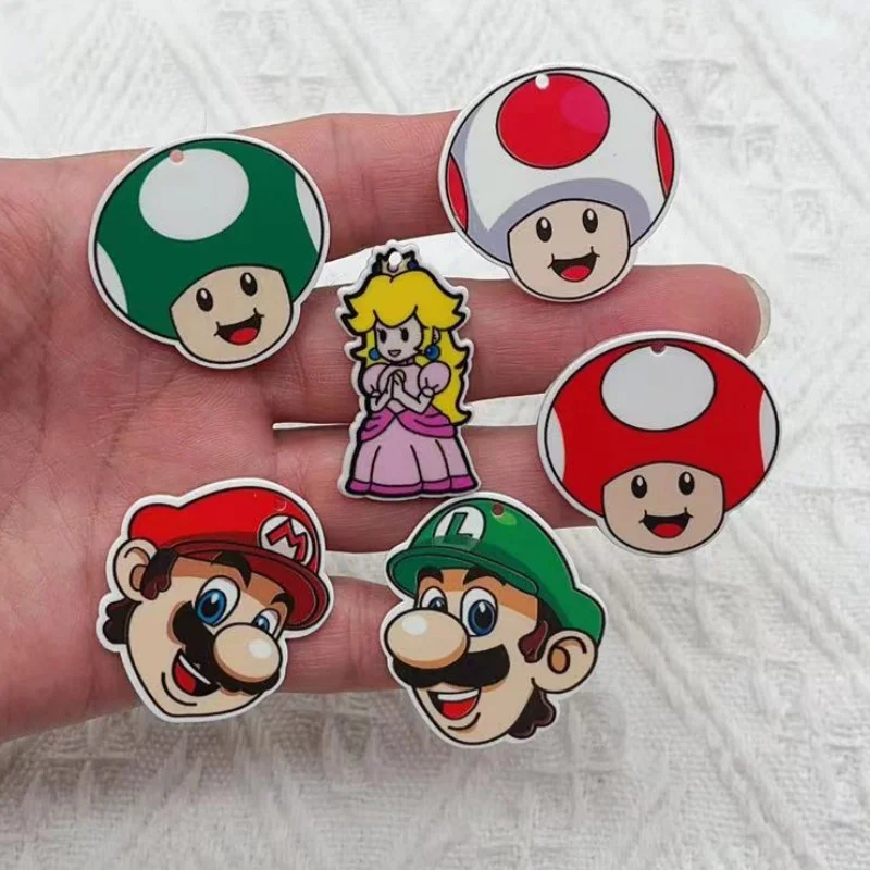 10 Stück Cartoon Tier Acryl Kawaii DIY dekorative Accessoires Ohrringe Schlüsselanhänger Halsketten
