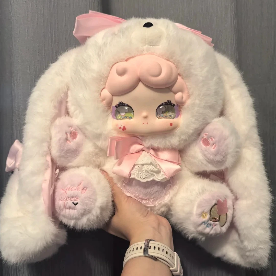 Em estoque cervo da sorte nai doce chá coelho 600% boneca grande caixa cega areia movediça globo ocular detalhe bordar o melhor presente