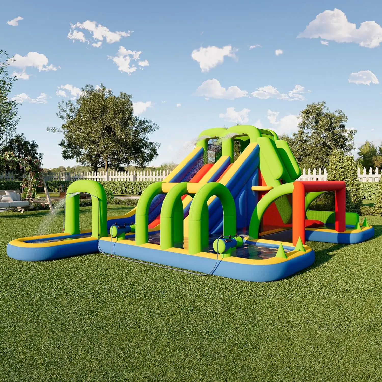 Maison de rebond, videur gonflable avec souffleur d'air, château de saut avec toboggan, château gonflable extérieur et intérieur avec tissu Oxford pour