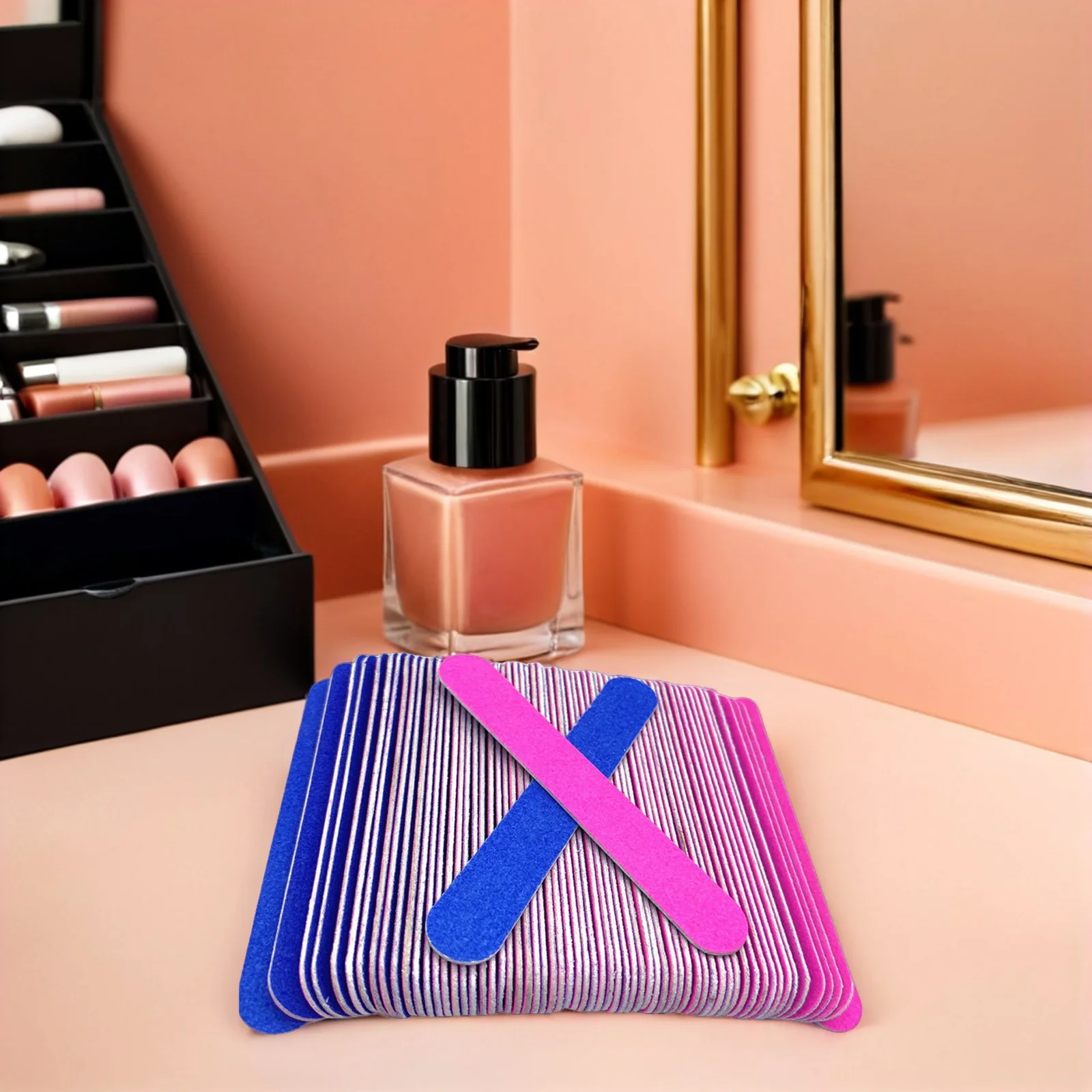 100 Stuks 8Cm Schuren Nagelvijl Dubbelzijdig Slijpen Tool Voor Natuurlijke Kunstnagels Manicure Polish Verwijderen Nail Art bestanden