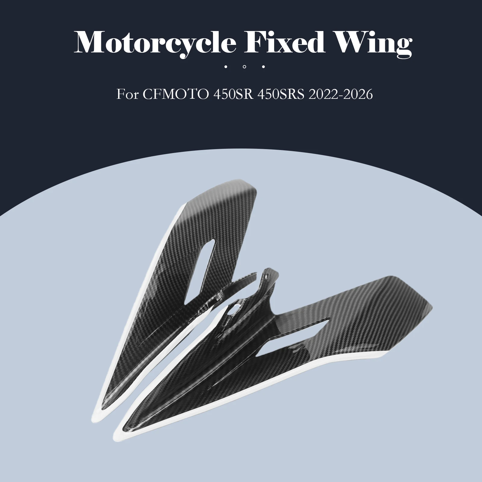 

For CFMOTO 450SR 450SRS 2022-2026 Modified Winglet Side Downforce Naked Spoiler Fixed Fairing Wing Deflector Motorcycle Parts