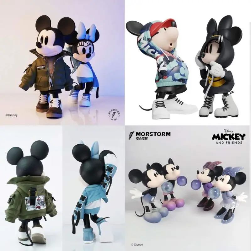 Em estoque 15cm disney mickey mouse minnie anime figura dos desenhos animados terno de maré decoração figura de ação boneca ornamentos crianças brinquedos presente