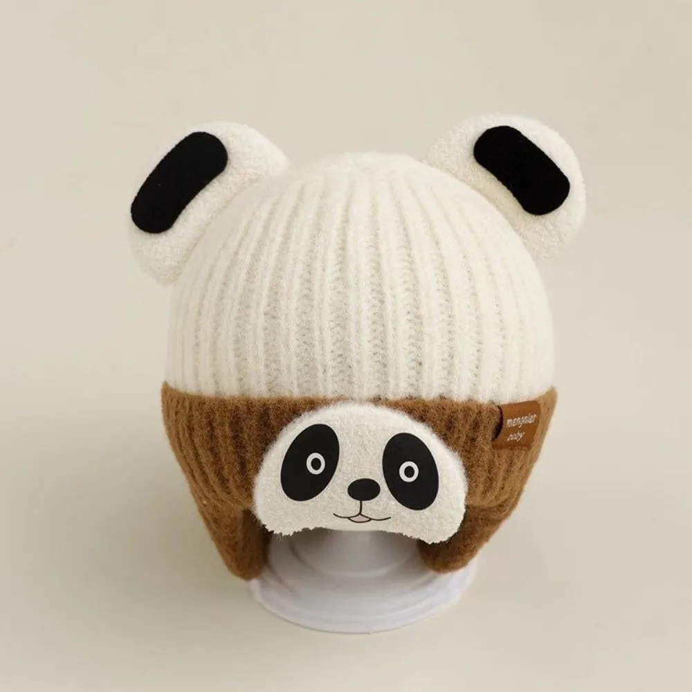 

Новая теплая пуловерная шапка, ветрозащитная, морозостойкая, защитная шапка для ушей, вязаная шапка для детей