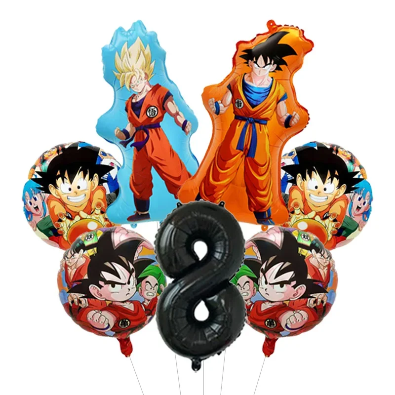 Dragon Ball Z Themen-Bachelor-Party Ballon-Set Vier-Sterne-Folienballon mit Goku-Aufdruck für Anime-Fans Feier – Detail 8
