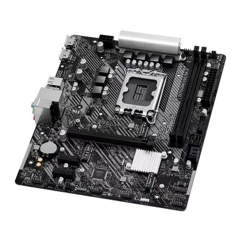 La scheda madre ASRock B760M-H2 / M.2 supporta la doppia interfaccia M.2 12-14 generazione 1700 12100/12400, adatta per desktop desktop