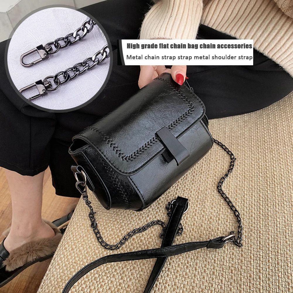 

Bag Metal Chain Strap Handle Replacement for DIY Purse Shoulder Handbag 110cm