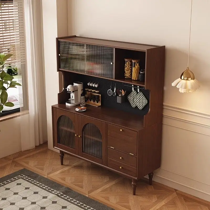 Lemari samping kayu solid antik restoran