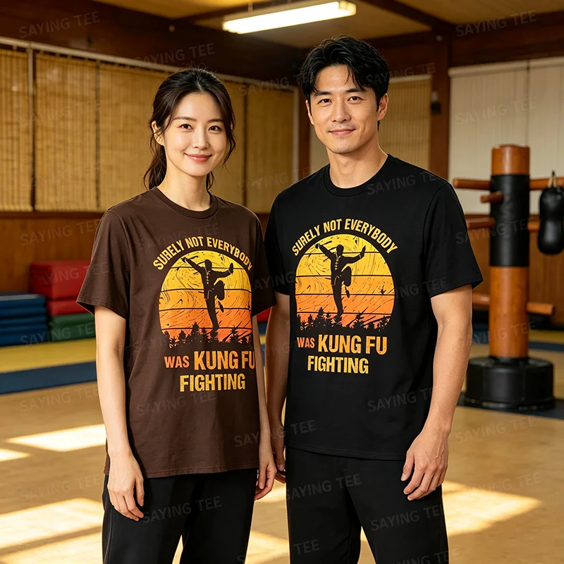 Vintage T-Shirt mit der Aufschrift „Sicherlich war nicht jeder Kung-Fu-Kämpfer“ – Y2k Kung-Fu-Liebhaber Kampfsport Grafik-Shirt aus weicher Baumwolle – Detail 5