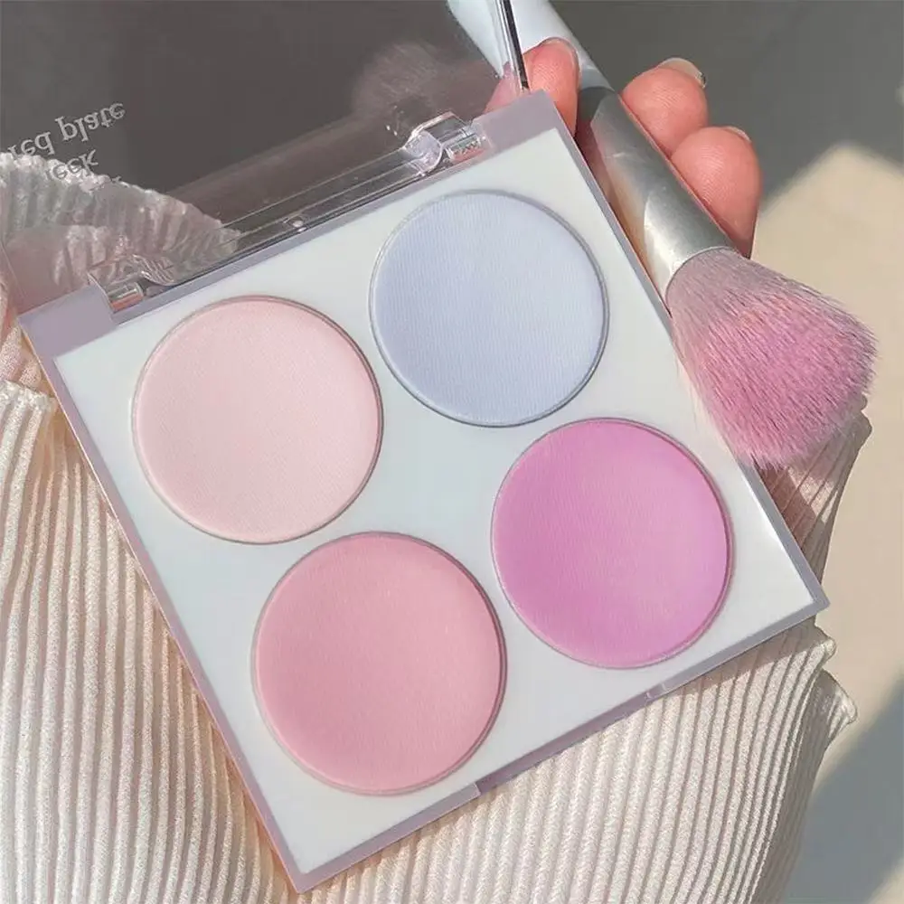 Korean four-color blush,ice cream color,low-saturation pink/blue/purple,naturally brightening & contouring,perfect holiday gift image 2