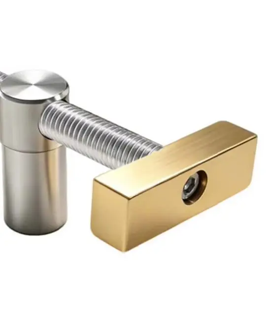 Adjustable Stainless Steel Benchdog Clamp Hole Wood Fixing Tool With Brass Handle 360 Rotation Workbench Stopper For Woodworking