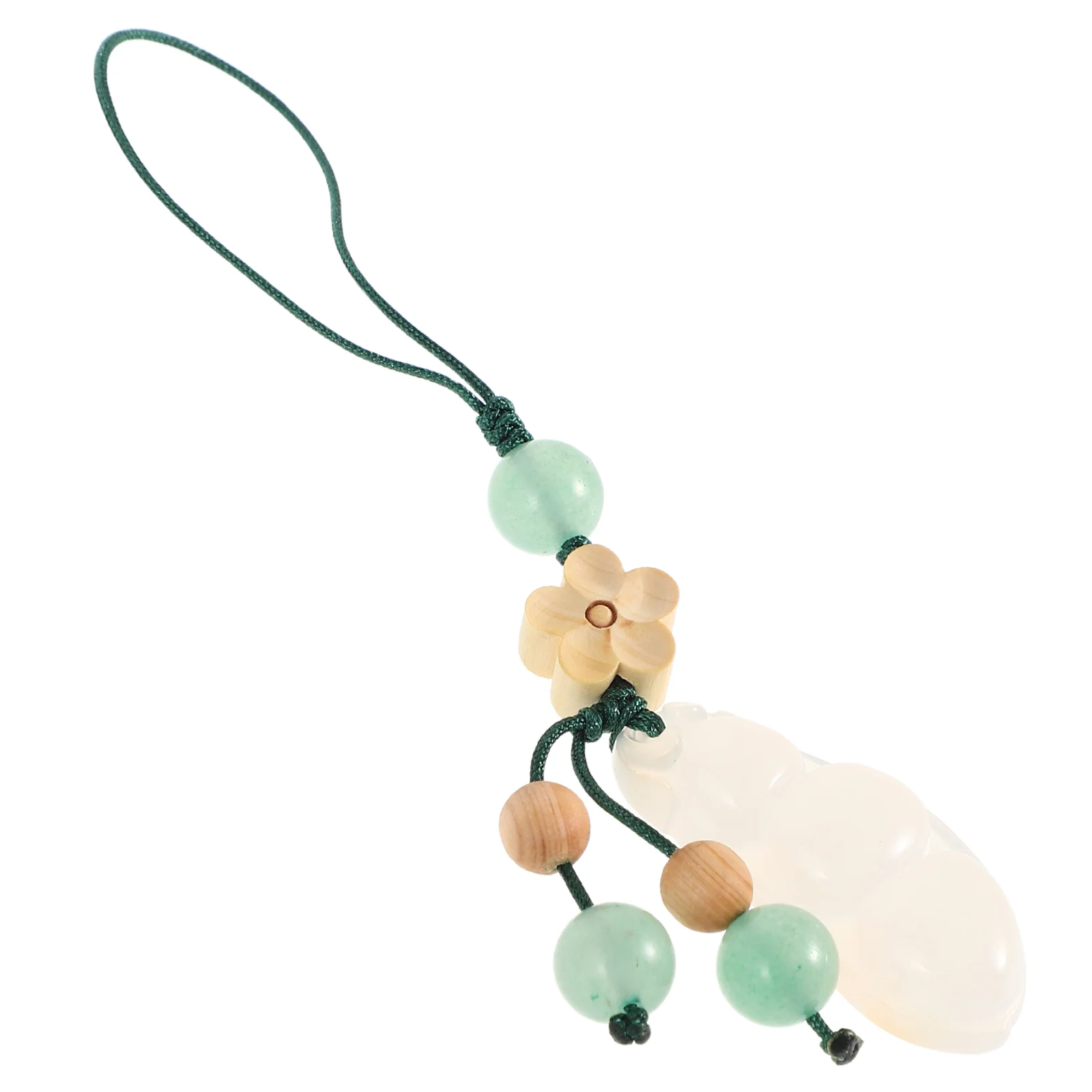 

Literature and Mobile Phone Chain Pendant Men Women Jewelry Chalcedony Car Hanging Animal Keyring