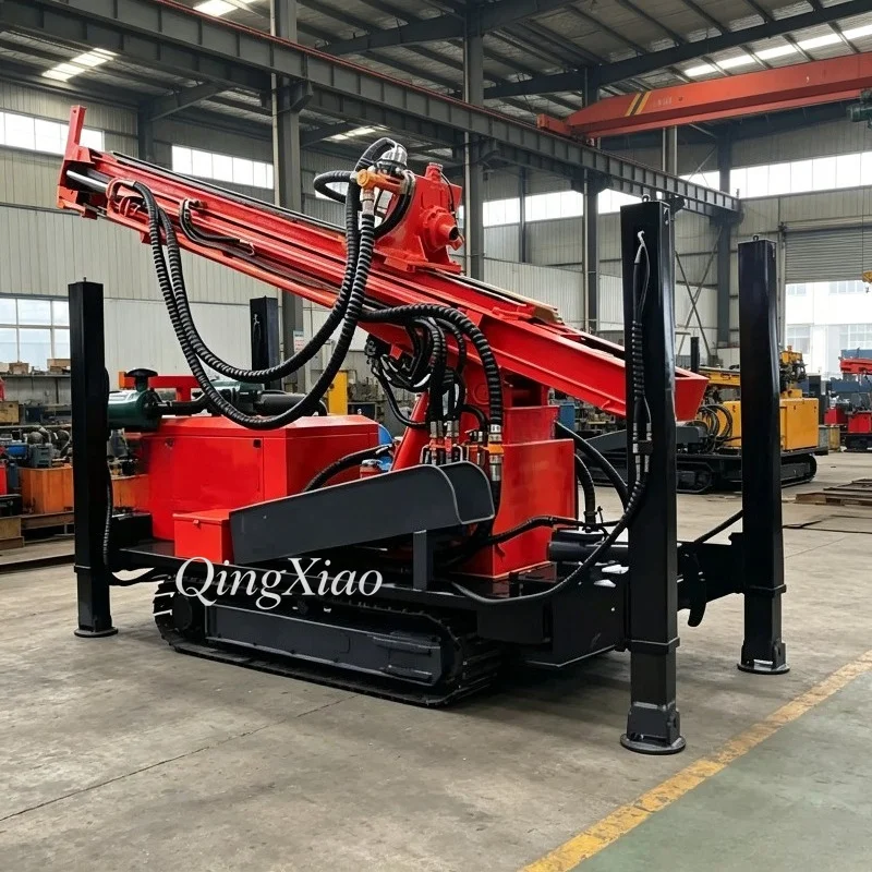 FOB Price Wheel Type Pneumatic Water Well Drilling Rig Suitable For Tough Hard Rock Layers Large Deep Well Construction Work Use