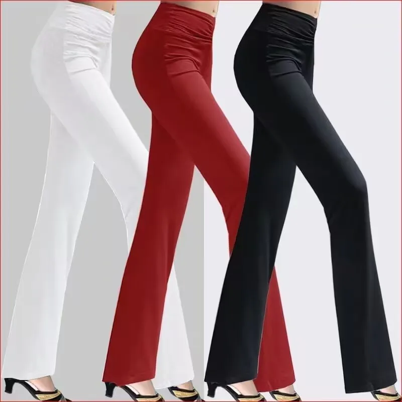 Spring Autumn Female Casual Micro Horn Pants Korean Women Fashion High Waist Dance Pantalons Lady New Large Size 5XL Trousers