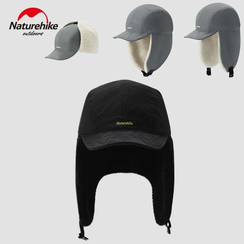 

Naturehike Winter Camping Hat Berber Fleece Flying Cap Warm Aviator Pilot Hat Thermal Artificial Lamb Down Cap Women Men Hiking