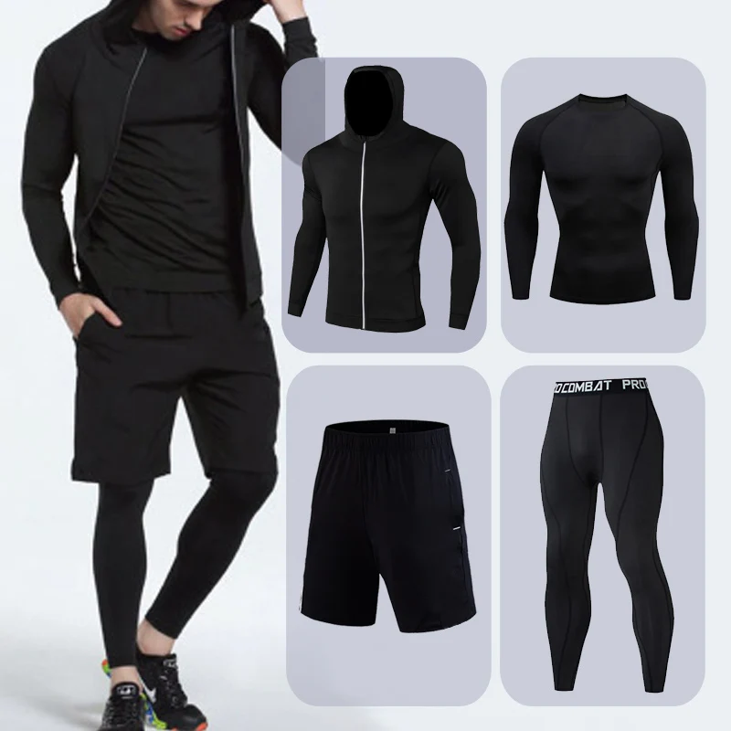 Inverno de alta qualidade nova roupa interior térmica dos homens define compressão esportes terno suor secagem rápida thermo roupa interior roupas masculinas