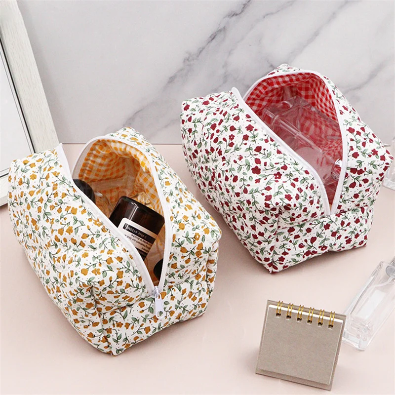 Cosmetic Bag Plush Women\'s Makeup Bag Multifunction Cosmetic Storage Bag Zipper Large Travel Make Up Toiletry Bag Washing Pouch