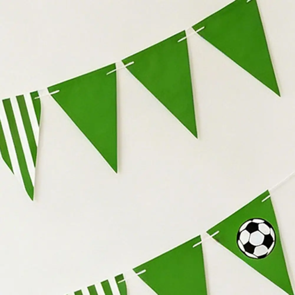 Football Banner Easy Setup Party Banner Soccer Party Pennant Banner Triangle Flags Garland Sports Theme Hanging for Soccer