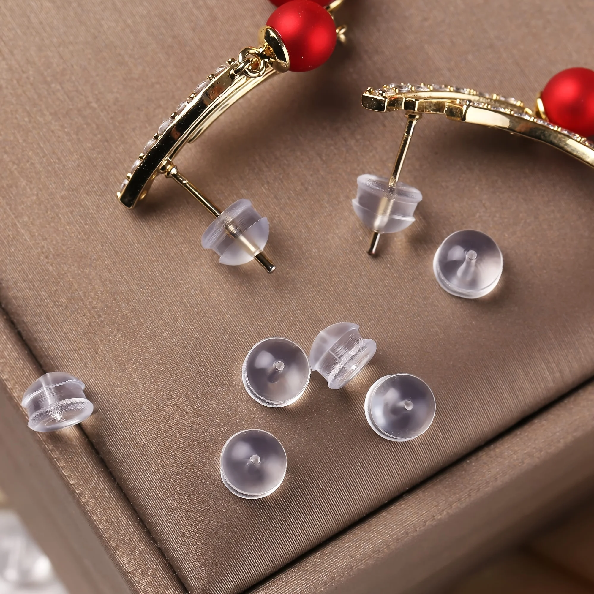 10/20/30/50pcs Rubber Earring Backs Soft Silicone Clear Earring Backings For Studs Earrings Backs Stopper Replacement For Women