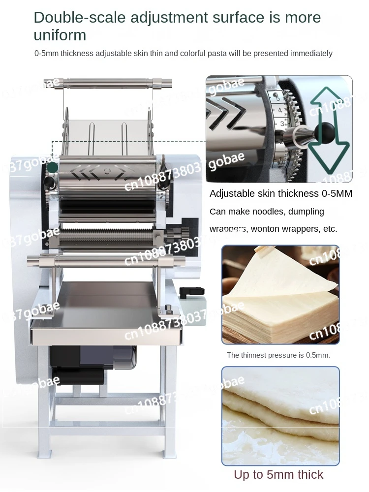 Full-Automatic Stainless Steel Dough Pressing New Kneading and Cutting All-in-One Machine Rolling Dumpling Wrapper Machine