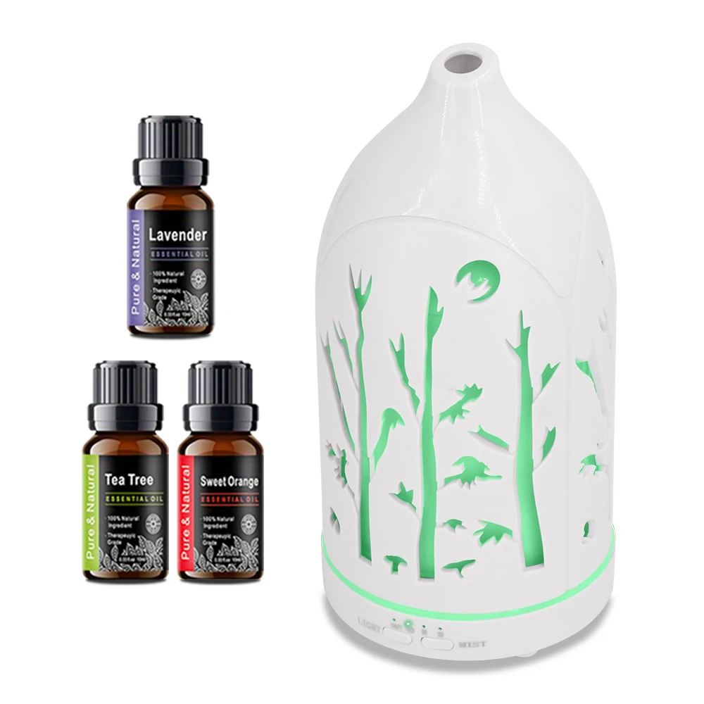 

Hollow Out Diffuser for Relaxation Perfect for Yoga, Spa, Office & Bedroom with 3 Essential Oils