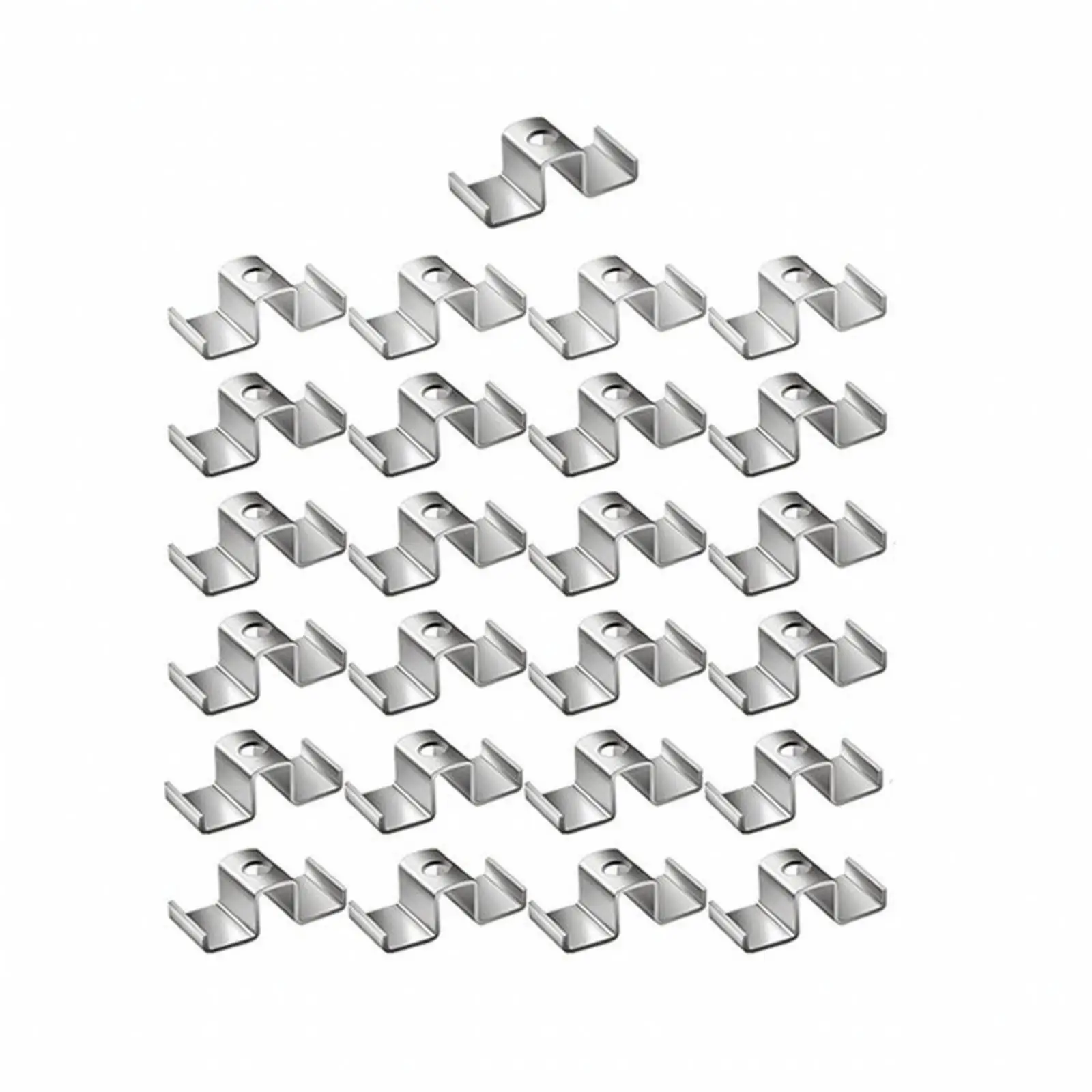 25 Pieces Galvanized Steel Grating Clamp Industrial Curved Grating Saddle Clamp for Drainage Systems, Walkways, Outdoor Projects