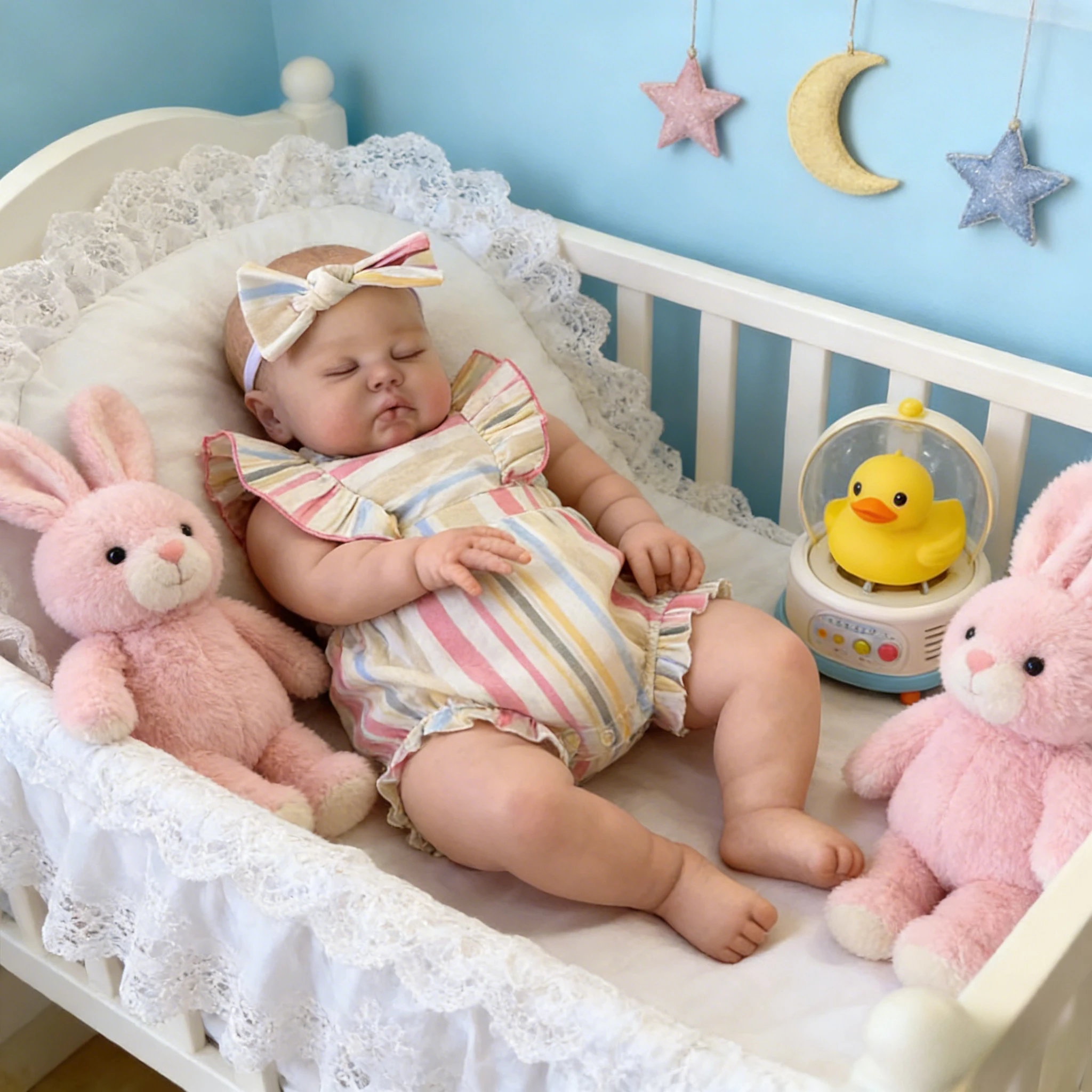 Muñeca infantil Reborn Pickle Sleeping de 60 cm: cuerpo suave, muñeca de arte coleccionable realista detallada de alta calidad