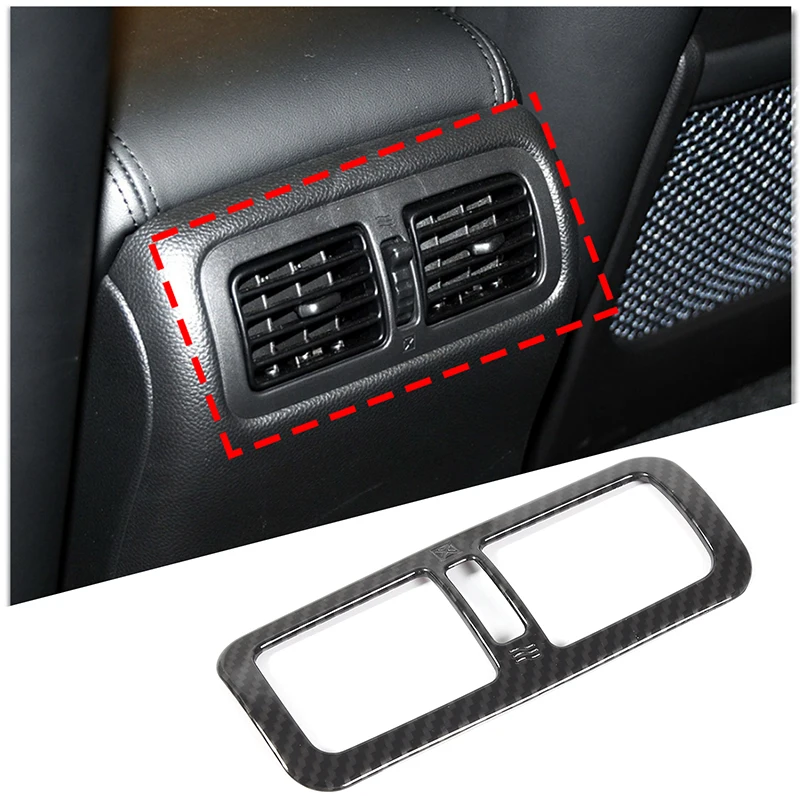 

ABS Carbon Fiber Car Back Rear Air Condition Outlet Vent frame Cover Trim Interior Decoration For Infiniti G25 G37 2009-2013