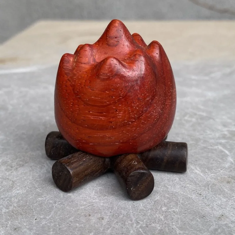 Popular anime Hayao Miyazaki, rosewood, small flames, Casey wooden ornaments, super cute desktop car interior accessories gift