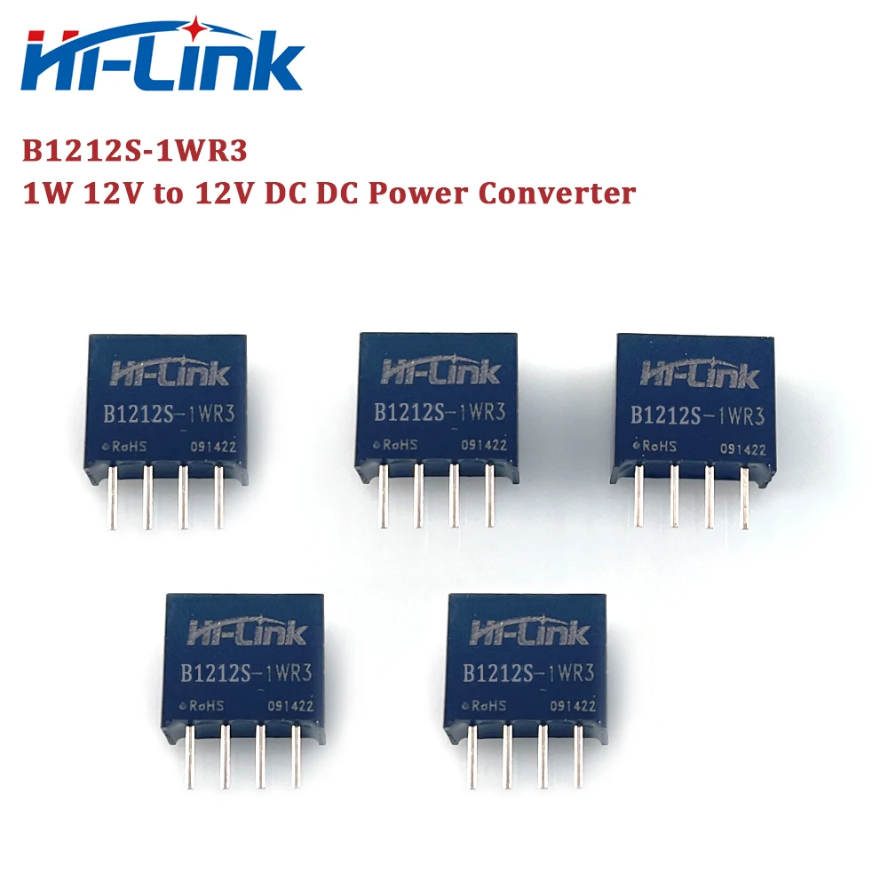 Free Ship B1212S-1WR3 10.8-13.2Vdc to 12v 84ma DC Single Output Power Converter Supply Module HLK-1D1212