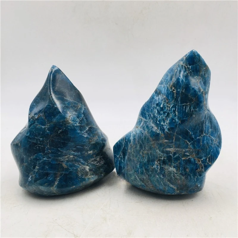 

Apatite flame, rough stone polished flame torch home office ornament gift