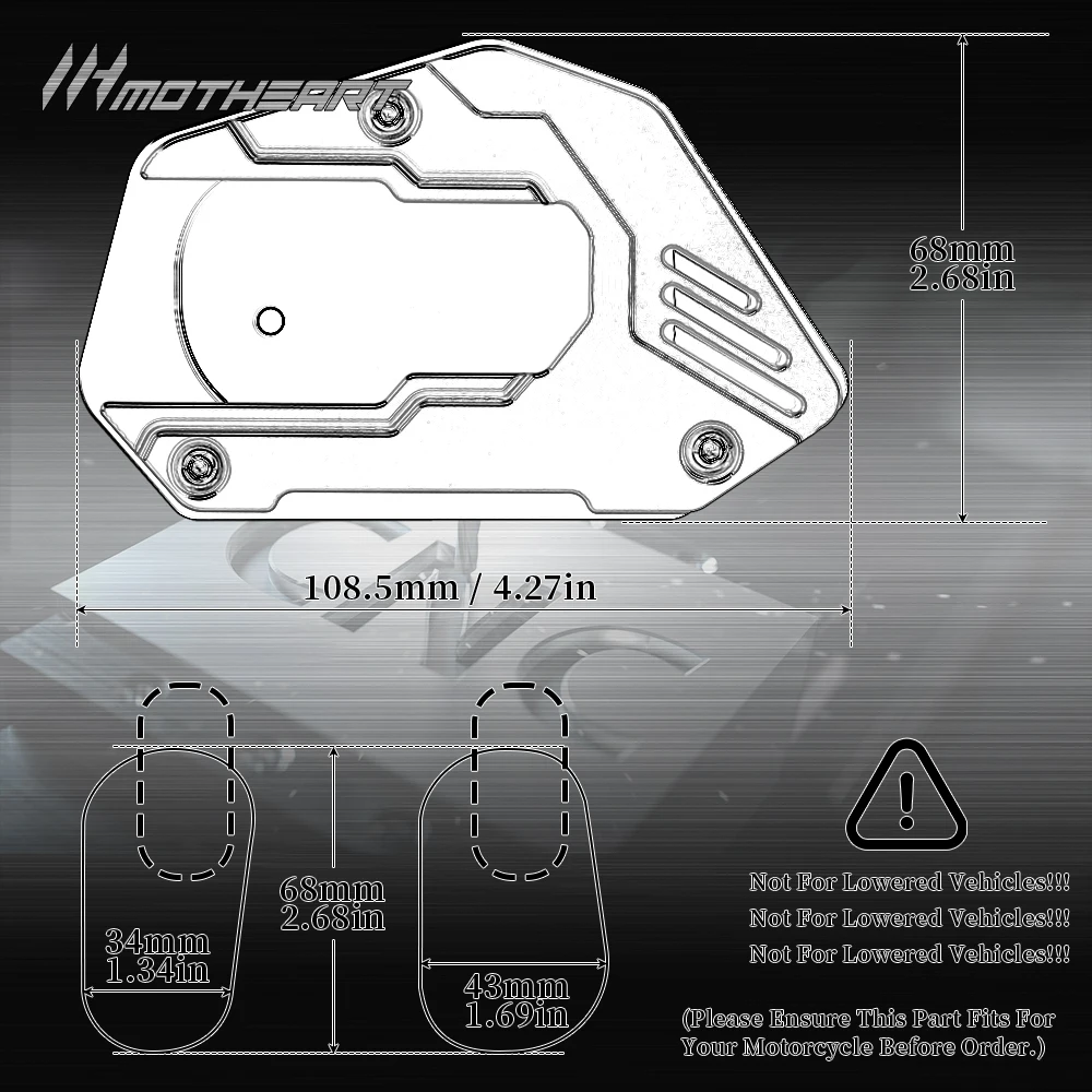 Motorcycle Kickstand Pad For BMW R1200GS-LC 13-18 R1200GS LC Adventure 14-18 R1250GS-Adventure R1250GS 19-23 accessories moto