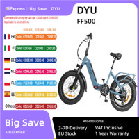 2024 DYU FF500 stock 20 Inch 48v 500w 15ah Fat Tire E-Bike Folding Electric bicycle Electric City Bike