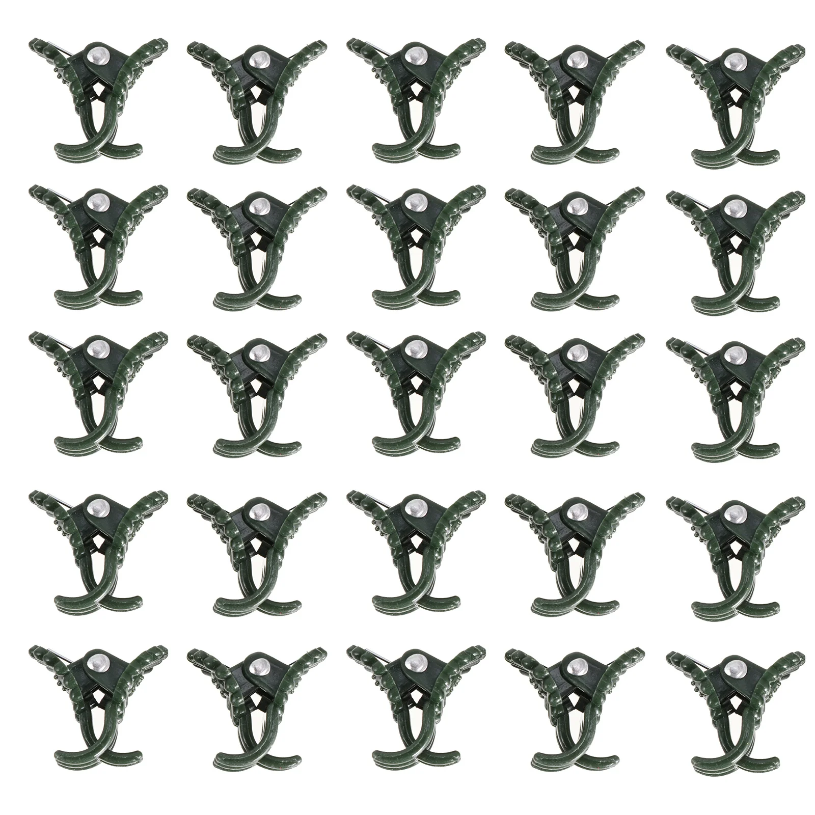 100pcs Plant Fixing Clips Garden Support Clamps For Tomatoes Cucumbers Peppers Greenhouse Gardening Clips Set Reusable Plastic