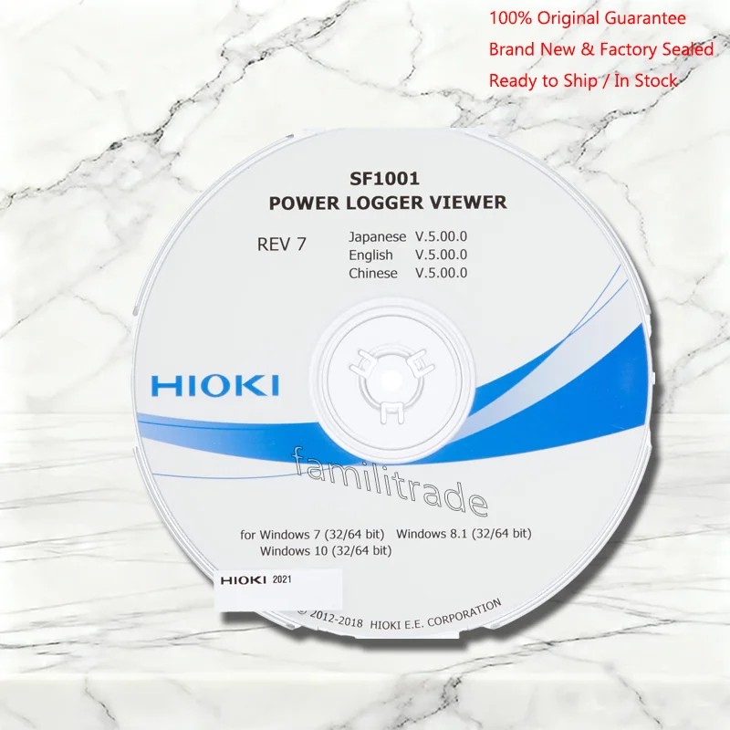 1PC NEW HIOKI SF1001 Power Rogger Viewer Software In Stock CD Version for PW3360-30 Windows 10 Original Box