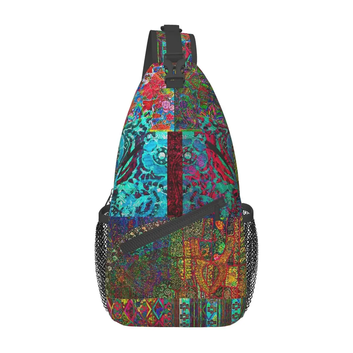 

Bohemian Wonderland Small Sling Bags Chest Crossbody Shoulder Sling Backpack Outdoor Hiking Daypack Mandala Paisley Boho Bookbag