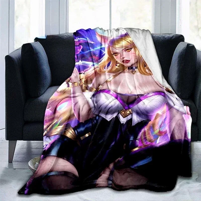 2026 Sexy Anime Girls Albedo Blanket Game Beauties Flannel Blanket Adults And Children 3D Printed Coverlet Sofa Camping Warm Gif