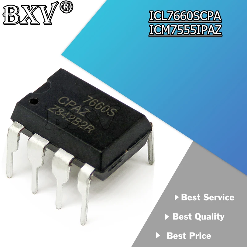 10PCS/LOT ICM7555IPAZ ICM7555IPA ICM7555 DIP8 ICL7660SCPA ICL7660