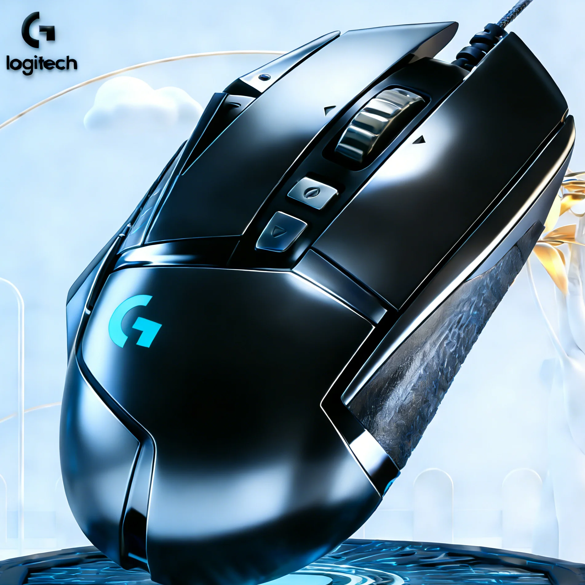 

Genuine Logitech G502 HERO wired mouse, equipped with 11 programmable buttons, (1ms) 1000HZ rate, and weighted block