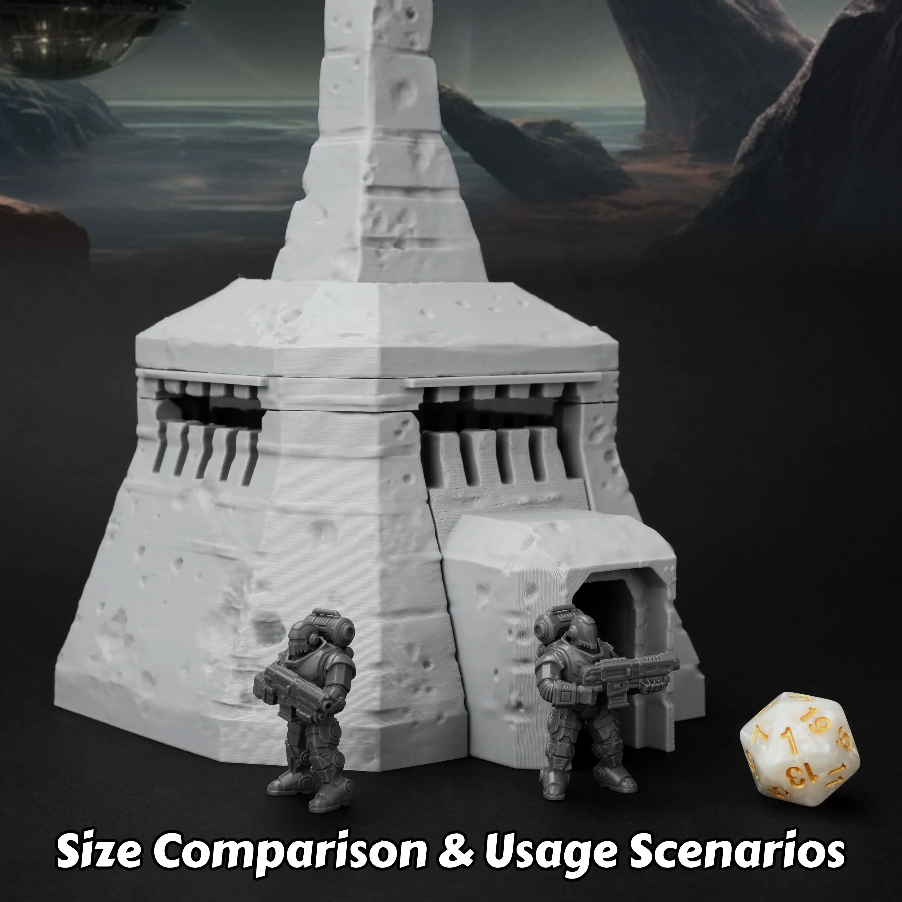 6 Pcs TTRPG Bunker Terrain, Sci-Fi & Fantasy Structure for Immersive Tabletop Adventures, RPG Game Accessories for Player