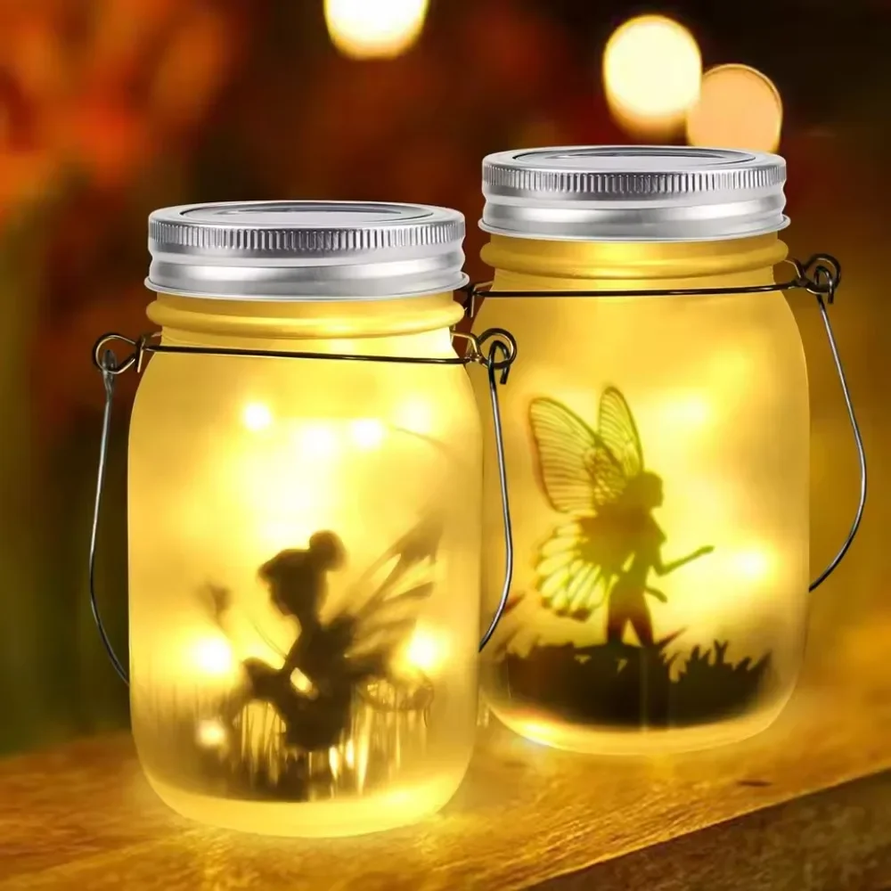 

Solar Mason Jar Light Solar Lantern Fairy Lights Waterproof IP65 Hanging Standing Solar Lamp Garden Ornament For Patio Lawn