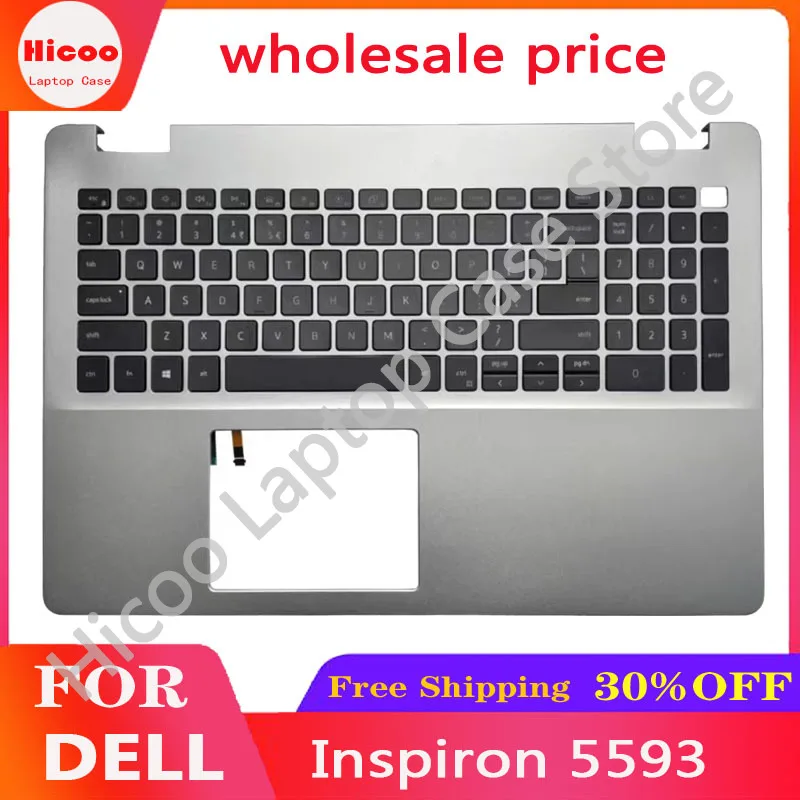 New For Dell Inspiron 15 5000 5593 C Cover Palmrest keyboard 0V5JHC 07G0RN