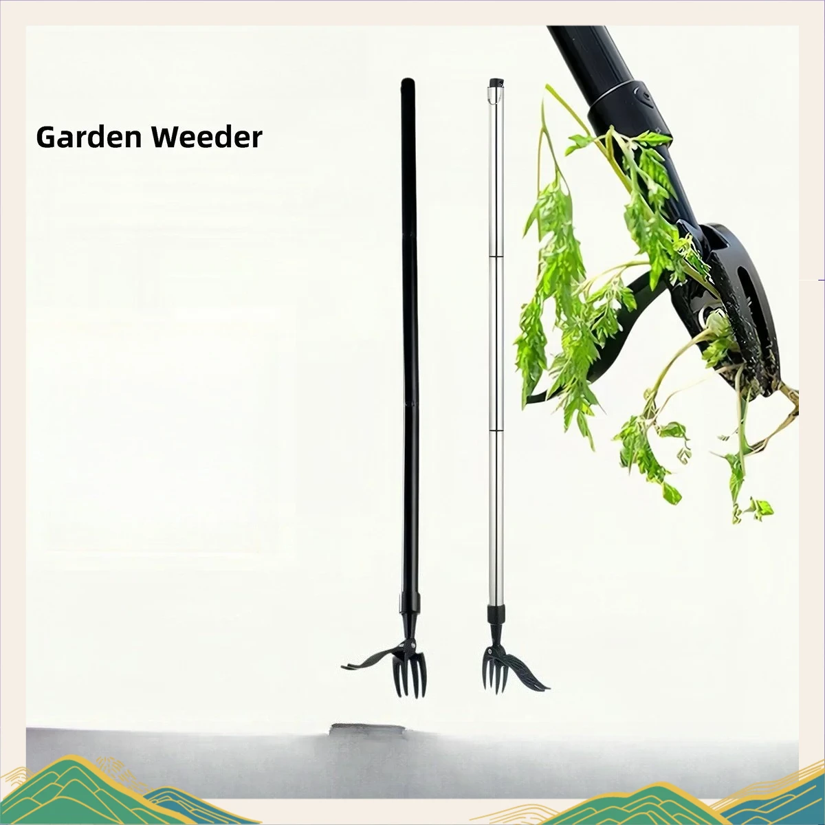 3 Section Stand Up Weeder Manual Root Weed Puller Long Handle Garden Weed Remover Gardening Tool