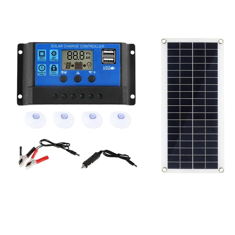 15W Solar Panel 12-18V Solar Cell Solar Panel for Phone RV Car MP3 PAD Charger Outdoor Battery Supply A