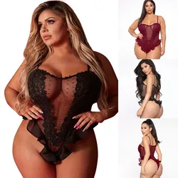 Plus Size seksowna piżama zmysłowa bielizna kobieca druhna biała negliż seksowna bielizna xxxl przezroczysta bielizna nocna Babydoll