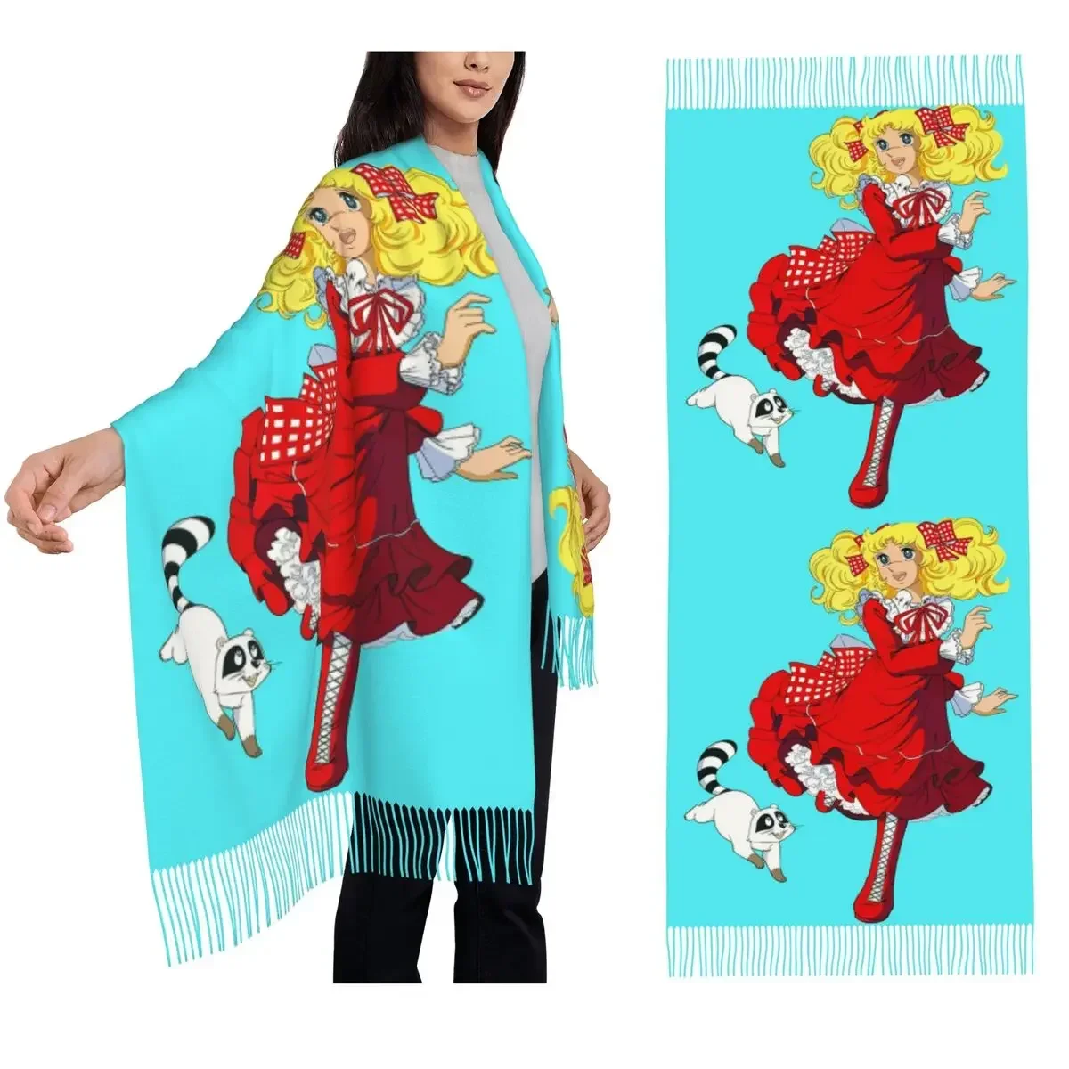 

Шарф с кисточками, женские мягкие теплые шали и накидки, большая осенне-зимняя шаль