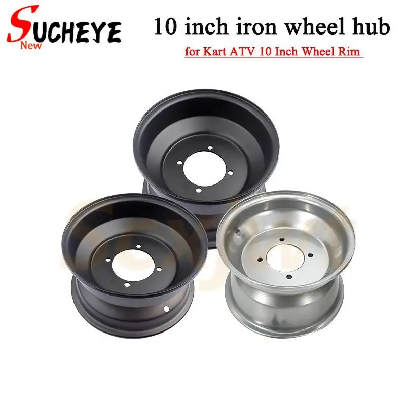 

Front Rear Rims 88mm/110mm 10 inch ATV wheel four hole hubs Black for bull ATV accessories Motorcycle custom rims