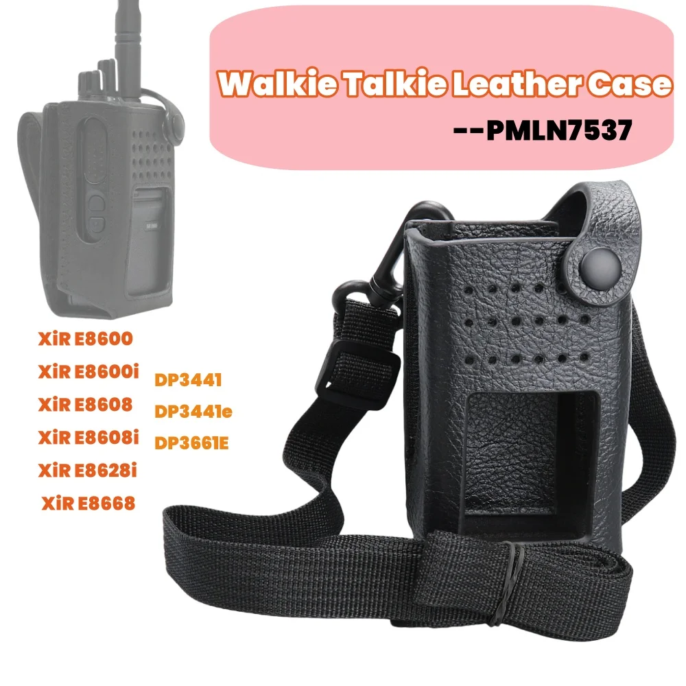 Leather Carrying Holder Holster Case Compatible for Motorola XiR E8600 XiR E8600i XiR E8628i XiR E8668 DP3441 DP3661E Radios