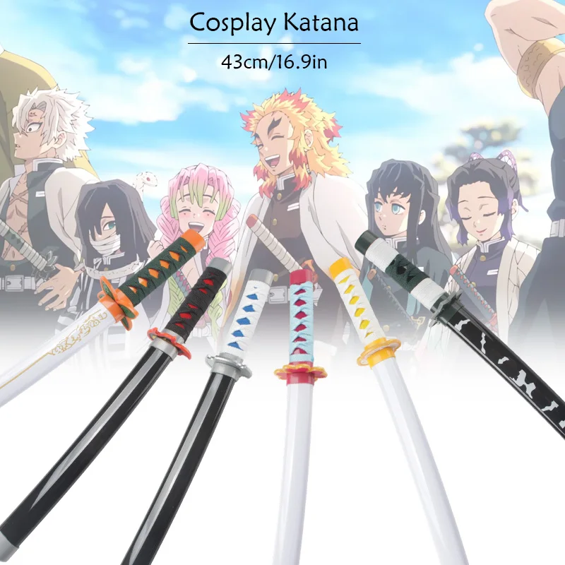 43 cm/16,9 pouces Anime Katana Cosplay Chract cadeaux de noël pour ami accessoires de Performance sur scène lame en plastique