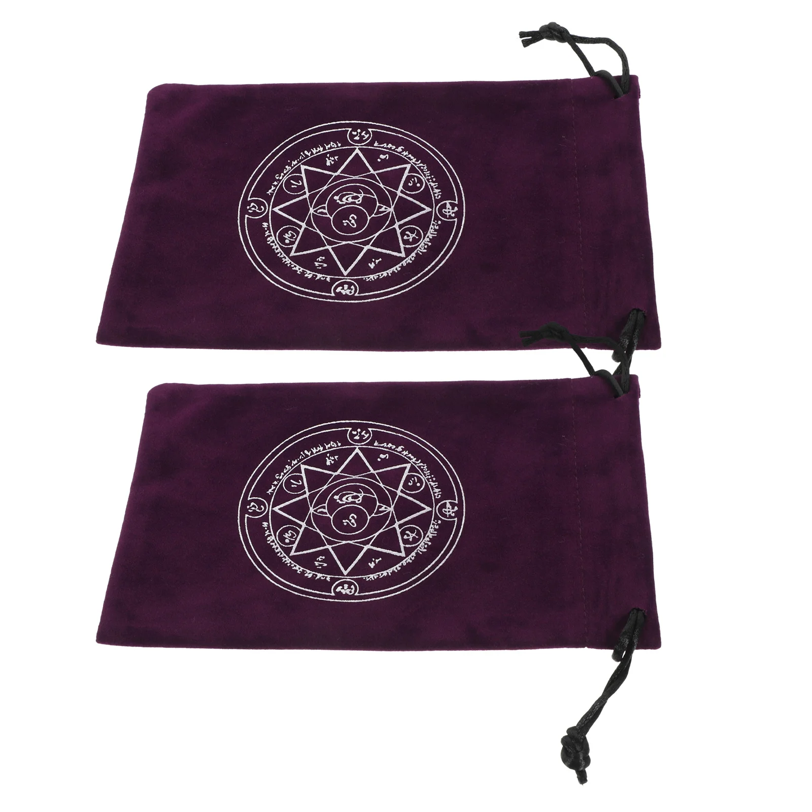 2 szt. Miękka flanelowa torba na karty tarota ze sznurkiem, przenośny organizer na karty tarota, elegancki design